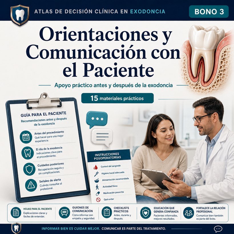 Portada del recurso complementario: Orientaciones y Comunicación con el Paciente